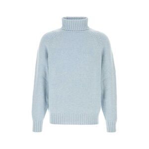 Umit Benan Men Light-Blue Cashmere Sweater